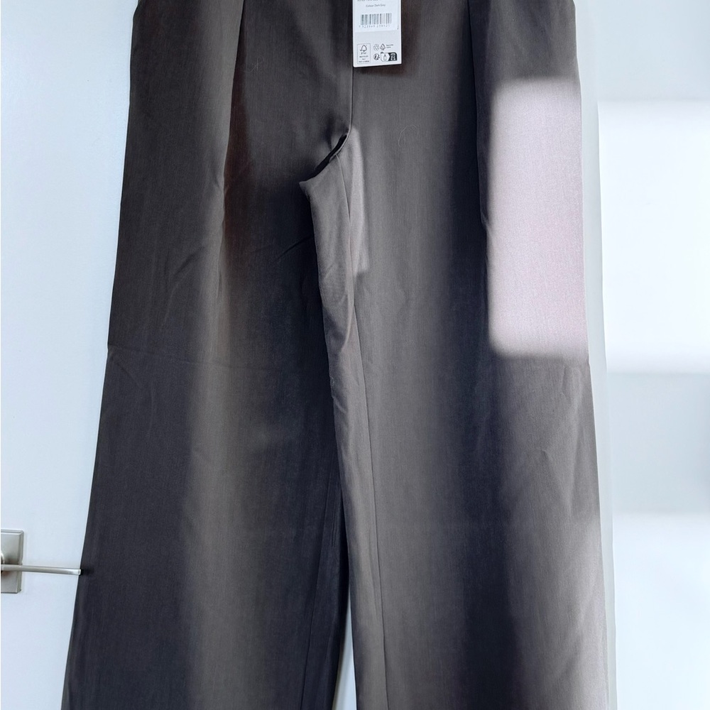 Gray Wide Leg Trousers